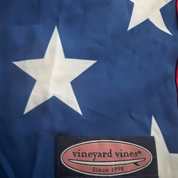 Vineyard Vines Blue and White Star Swim Trunks - Picture 3 of 6